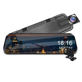 E-ACE 10 дюймов 1080P Touch Car DVR Streaming Media Mirror Dash Cam FHD Video Recorder Dual Lens Support 1080P Rearview Camera GPS