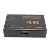 4K 3 en 1 Salida HD Divisor de Concentrador de interruptor TV Adaptador Conmutador Ultra HD para PC HDTV