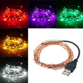 5M 50 СВЕТОДИОДНЫХ USB медных проводов светящихся гирлянд для Рождества и новогодней вечеринки