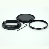 Gopro Hero 5 Black için LINGLE 52mm UV Filtre Lens Kapağı Bağlantı Halkası Saklama Çantası