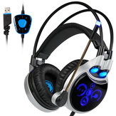 Sades R8 Игровая гарнитура USB Virtual 7.1 Light Surround Sound PC Gamer Headphone с разрешением Микрофон 