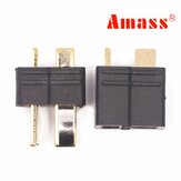 Amass AM-1015B Anti-Rutsch-T-Stecker männlich & weiblich, 1 Paar für RC-Lipo-Batterie