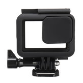 Beschermframe behuizing Behuizing Mount Soft Lensdop voor GoPro Hero 5 6 7 zwarte actiecamera