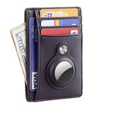 Portfel na karty z technologią AirTag RFID Przeciwwłamaniowy Portmonetka na karty w formie prostego, smukłego etui przedniego kieszenia Nowa ochronna obudowa