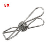 8Pcs Big Size Clothes Metal Wire Clips 8.5cm Hanger Pegs for Socks Underwear Towel Sheet