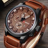 CURREN 8225 moda masculina quartzo relógio de pulso criativo pulseira de couro relógio esportivo