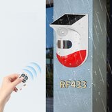 RF433 Dış Mekan Güneş Işıklı Alarm İnsan Vücut İnfrared Ses ve Işık Alarmı
