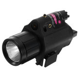 Red Laser Sight Dot Scope 3W LED Flashlight Combo Tactical Picatinny 20mm Rail Mount