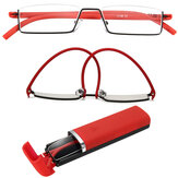 TR90 Flexibel Colorful leesbril Half velg presbyope glazen met etui 