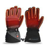 Schwarze elektrisch beheizte Handschuhe Hcalory 45/55/65℃ wasserdichte warme Handschuhe für Outdoor-Sportarten 1 Paar