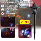Açık hava bahçe için su geçirmez Güneş Paneli LED Sivrisinek Lambası Işık Kontrollü Uçan Böcek Öldürücü Tuzak Işığı