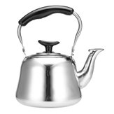 Bollitore per acqua per tè e caffè in acciaio inox con fischio da 1L in argento