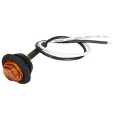 4pcs 12V 24V Amber Round LED Button Side Marker Lights Lamps for Truck Trailer