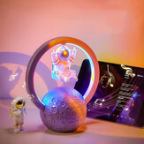 Магнитно-подвешивающийся астронавт с LED-ночным светом RGB-атмосферной лампой с музыкальным плеером и Bluetooth-динамиком настольной лампы для декора комнаты подарок