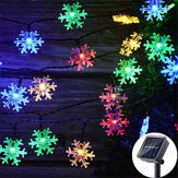 23фт 50 светодиодных солнечных гирляндных огней Лампа снега Домашний декор Рождество Xmas Party