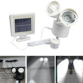 22 LED Solar Movimiento de doble cabezal accionado Sensor Pared de luz blanca Lámpara al aire libre Luz de inundación de seguridad