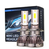 80W Mini autó COB LED fényszóró lámpák H1 H4 H7 H8 9005 9006 9012 Ködlámpa 10000LM 6000K Fehér DC 9-32V 2 db