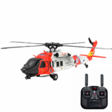 YXZNRC F09-S 2.4G 6CH 6 tengelyes szabályozó GPS Optikai áramlási pozicionálás 5.8G FPV Kamera Dupla kefémentes motor 1:47 Méretarányú Flybarless RC Helikopter RTF