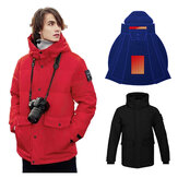 COTTONSMITH Smart Heating Jacket 4-Gears Temperature Control Washable USB Electric Heated Hooded Jacket Winter Outdoor Thermal Clothing