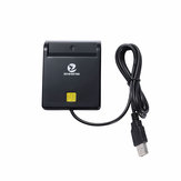 Lecteur de carte à puce EMV USB Zoweetek CAC pour carte d'accès commune ISO 7816 pour SIM/ATM/IC/ID