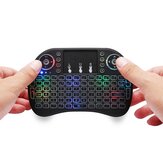 I8 Plus 2,4 GHz Wireless-Tastatur mit 7-farbiger Hintergrundbeleuchtung und Touchpad-Maus für TV-Box/Smart TV/PC