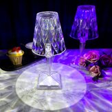 Lâmpada de projeção de cristal de diamante LED com controle remoto, 16 cores, carregamento USB, decoração para restaurantes e bares, luzes de mesa, lâmpada romântica noturna
