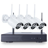 4 ADET 4CH CCTV Kablosuz 960P NVR DVR 1.3MP IR Açık P2P Wifi IP Güvenlik Kamerası Video Gözetimi