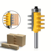1pc 6.35mm 12.7mm 1/2inch 1/4 Inch Shank Rail Reversible Finger Joint Glue Fresa para enrutador Cone Tenon Woodwork Cutter Power Tools Wood Router Cutter