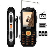 SERVO MAX 2.4 Zoll 4000mAh 3 SIM-Karte Fernseher-Antenne Voice Change Taschenlampe Energie Bank-Funktion Telefon
