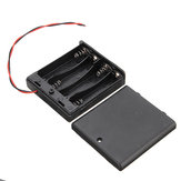 10 Stk. 4 Slots AA Batterie Box Batterie Halteplatte mit Schalter für 4xAA Batterien DIY Kit Case