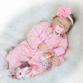 22'' El Yapımı Canlı Bebek Kız Oyuncak Silikon Vinil Yeniden Doğmuş Yenidoğan Bebekler Kıyafetler Bebek Oyuncakları