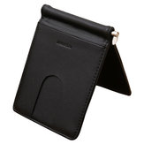 JINBAOLAI Genuine Leather Simple Men Black Money Clip Credit Card Slots Bits Fashion Wallet Purse