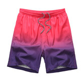 Beach Swimming Sports Casual Printing Traspirante Quick Drying Gradient Board Shorts per uomo
