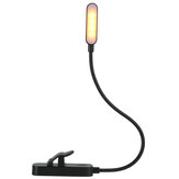 Luz de leitura USB YJD-5331 com 12/8 LEDs, gradiente de três temperaturas de cor e atenuação gradual, luz de clipe para livros
