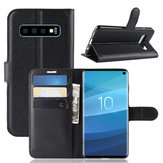 PU-Leder-Geldbörse mit Kickstand-Schutzgehäuse für Samsung Galaxy S10 6,1 Zoll