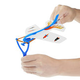 DIY Foam Elastic Rubber Band Powered Glowing Airplane Kit Model Kids Children Christmas Gift Toys