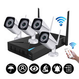 Sistema di telecamere di sicurezza per la casa all'aperto con telecamera CCTV IR di sicurezza Wi-Fi wireless 4CH HDMI NVR 1080P