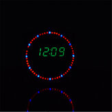 Geekcreit® Mise à Jour Bricolage EC1515A DS1302B Rotation LED Horloge Electronique Kit Taille de 81x81x2mm