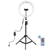 PULUZ PKT3050 11,8 polegadas RGBW Dimmable LED Ring Light para Vlogging Selfie Fotografia Vídeo Transmissão ao vivo com suporte de tripé de 110cm