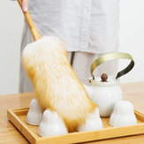 JIEZHI Magic Cleaning Duster Bamboo Handle Anti Static Soft Microfiber Cleaner Pure Wool Household Mop