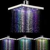 360 ° -ban állítható króm vízhőmérséklet-szabályozású többszínű LED zuhanyfej 6 hüvelyk