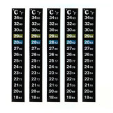 Termómetro de cambio de color de cristal líquido AT-003 de 5 piezas 10-36°C, termómetro impermeable para medición de temperatura