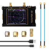 S-A-A-2 NanoVNA V2 50kHz - 3GHz شاشة كبيرة بقياس 3.2 بوصة لمحلّل الشبكة الناقلة ثلاثية الأبعاد S-A-A-2 NanoVNA V2 جهاز تحليل الهوائيات HF VHF UHF لقياس الشبكة العكسية وترددات العالية والمتوسطة والمنخفضة