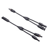MC4 Y-branch PV kabelconnector Zonnepaneel mannelijke & vrouwelijke connectoren voor 2.5mm²/4mm²/6mm² zonnecabels Waterdicht IP67