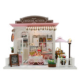 Poppenhuis Kit DIY Miniatuur Houten Handgemaakt Huis Taartenwinkel Kinderknutselspeelgoed