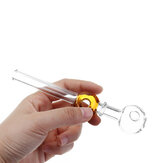 Pipe en verre de 5 pouces avec anneau ambre pour filtre et support d'outil, cadeau en verrerie