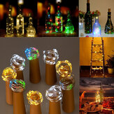 Батарейки Питание 15 светодиодов полушарийная иллюминированная пробка из серебристой проволоки светильник в виде бутылки с вином для рождественской вечеринки