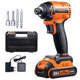 TOPSHAK TS-ESD4 20V Electric Screwdriver Brushless Cordless Impact Driver LED Working Light Rechargeable Woodworking Maintenance Tool EU/US Plug
