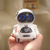 JIABAILE 939A Robot de poche Robot intelligent avec reconnaissance vocale, apprentissage du ton variable. Jouet multifonctionnel pour enfants