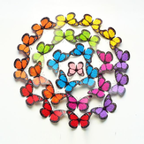 10db 12 cm-es 3D színes pillangó fal matrica hűtőszekrény mágnes lakberendezési művészeti rátét
